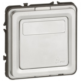 Poussoir inverseur repérable - 2 modules - 6A - Gris
