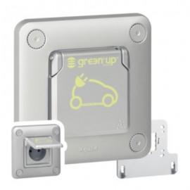Prise encastrée avec volet - Green'up - IP55 - 230V