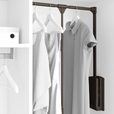 Accessoire latéral pour penderie rabattable Hang - Plastique - Gris métallisé
