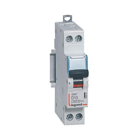 Disjoncteur DNX³ - 10A - 1P+N - Courbe D - Auto/auto