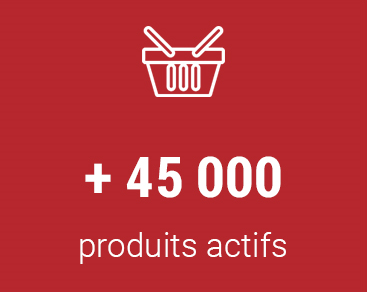 + 45 000 produits actifs