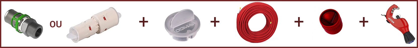 Produits complémentaires tube rouge isolé