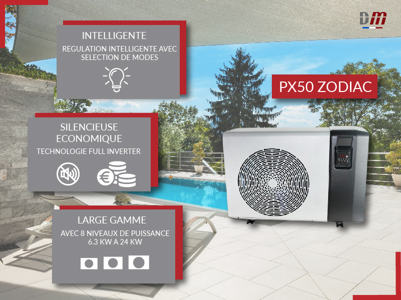 ZODIAC - Pompe à chaleur piscine - R32 - 13.5 kW - PX50 MD5 - WH000430
