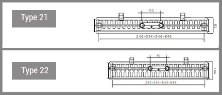 Différents types de radiateur vertical Radson