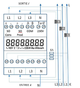 Schema du compteur PRO380SCT