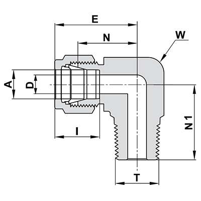 dimensions des coudes mâles