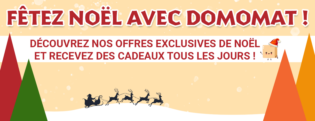 Découvrez les offres spéciales Noël de Domomat !
